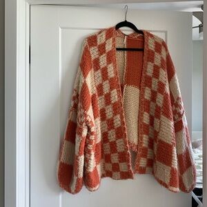 Free People checkered sweater